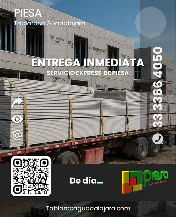 PIESA entrega inmediata tablaroca durock plafones de dia