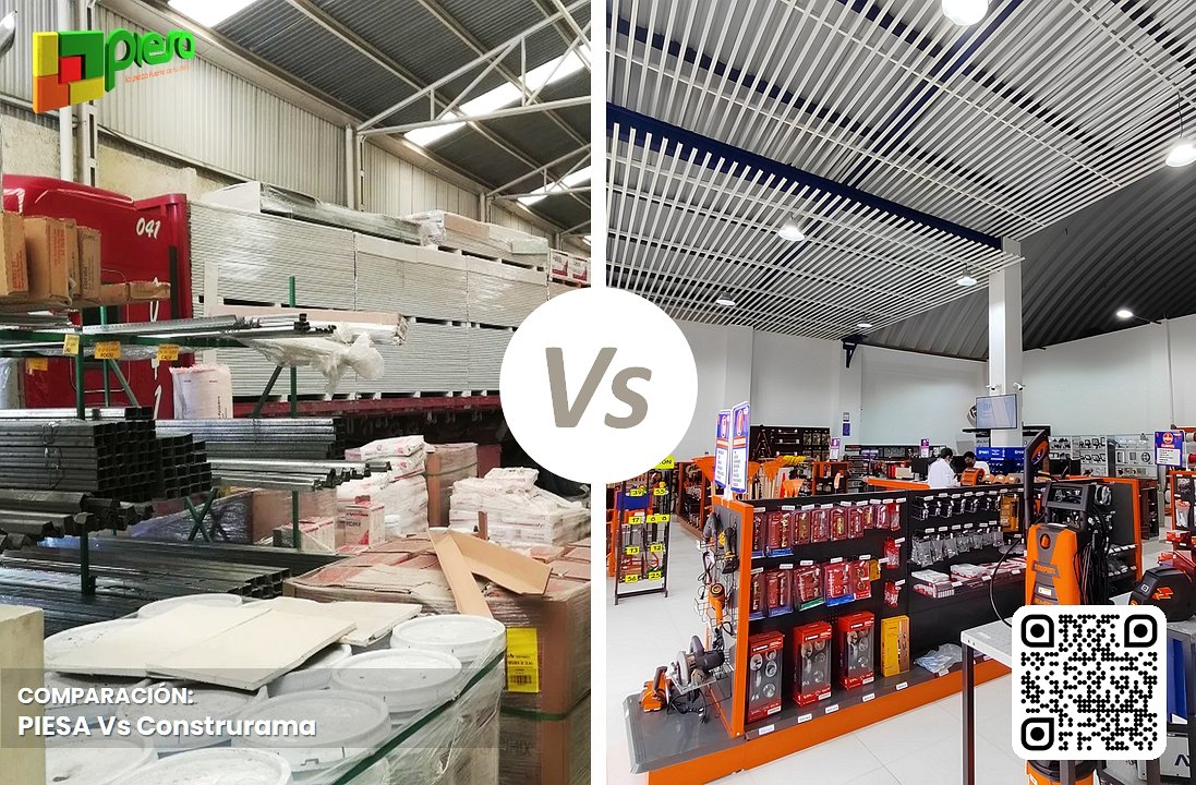 PIESA vs Construrama comparacion obra ligera