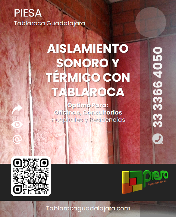 Aislamiento sonoro y termico con tablaroca