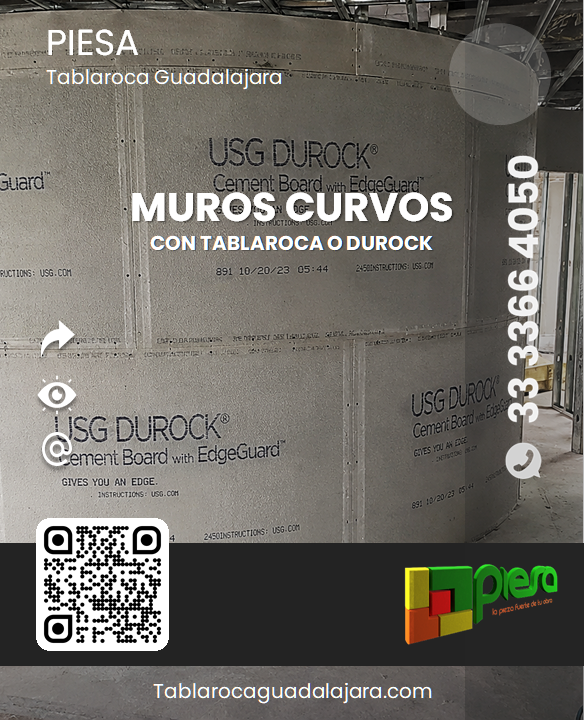 Construccion de muros curvos con durock exteriores