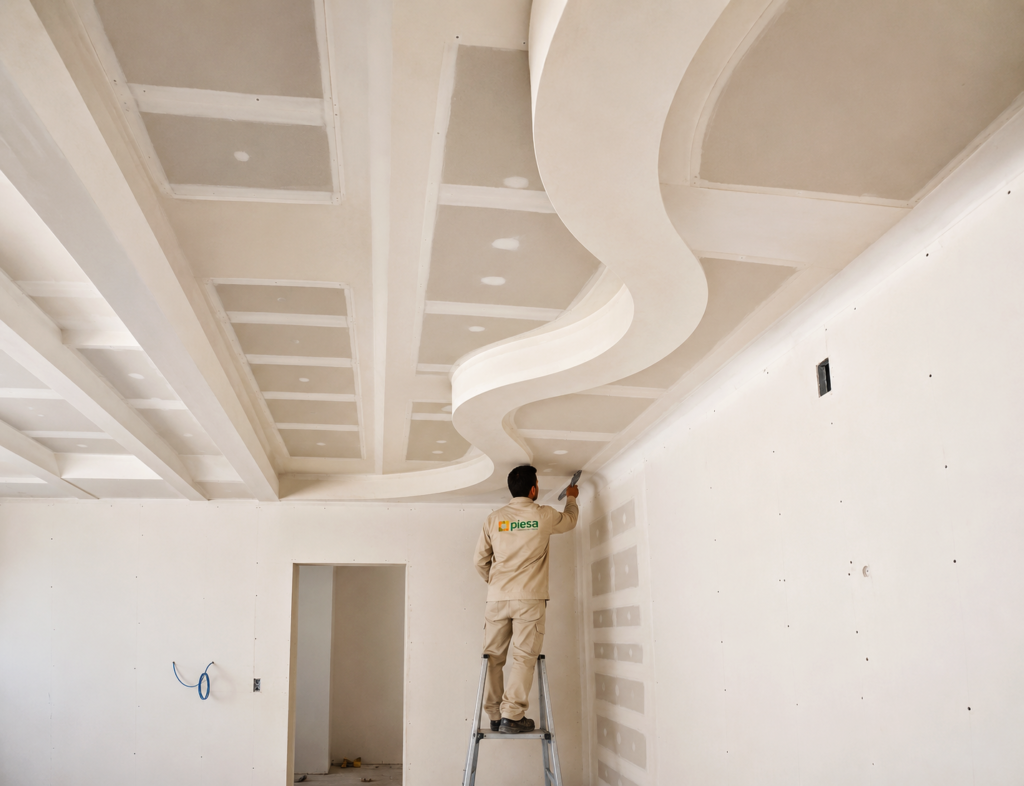 Construccion de muros curvos con tablaroca