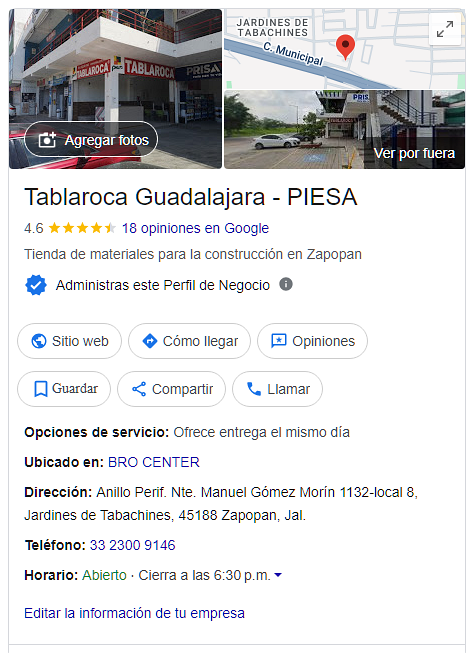 Perfil piesa tabachines