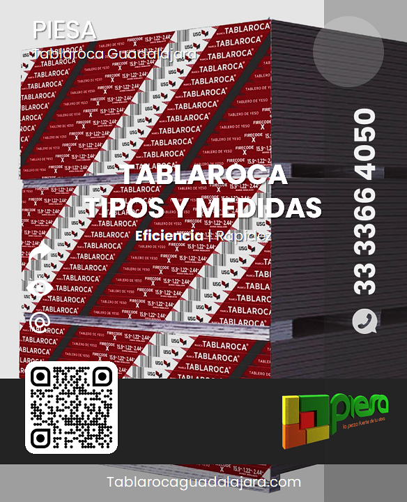 Tablaroca tipos y medidas guadalajara piesa 2